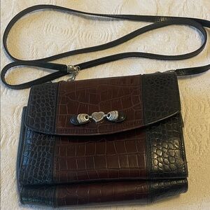 BRIGHTON small, brown and black purse